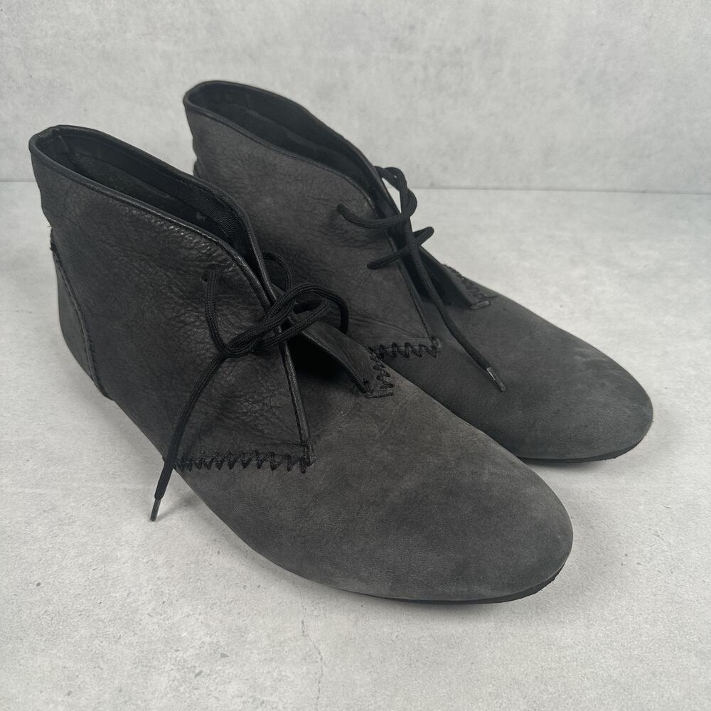 Soul Of Africa Boots Womens Size 11 Gray Nubuck Ankle Lace Up Vivo Barefoot